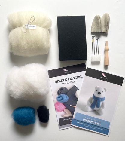 Peaceful Polar Bear Needle Felting Kit