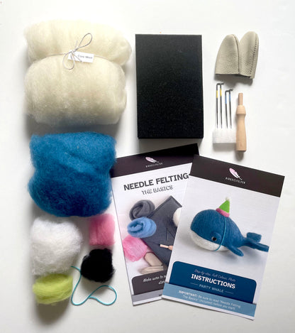 Whimsical Whale Needle Felting Kit