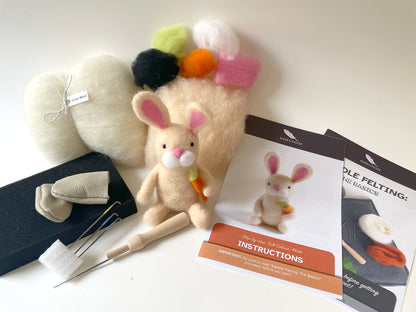 Bashful Bunny Needle Felting Kit