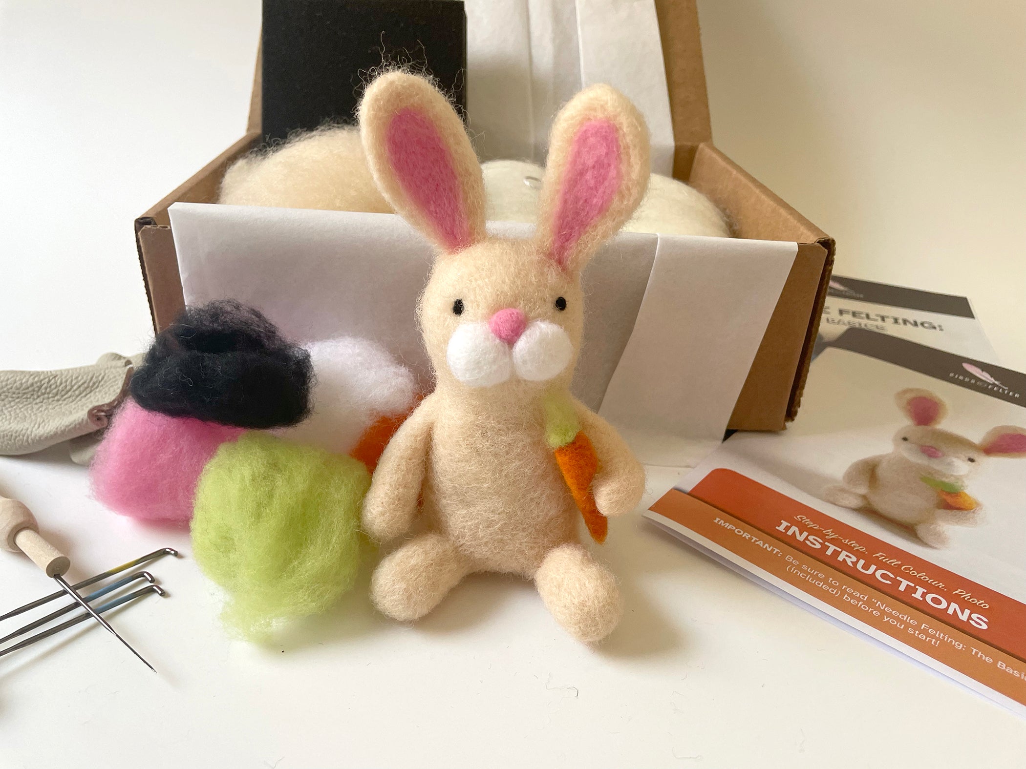 Bashful Bunny Needle Felting Kit
