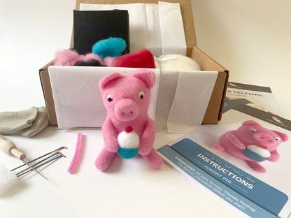 Plump Pig Needle Felting Kit
