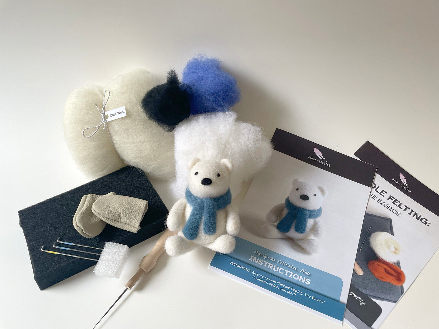 Peaceful Polar Bear Needle Felting Kit