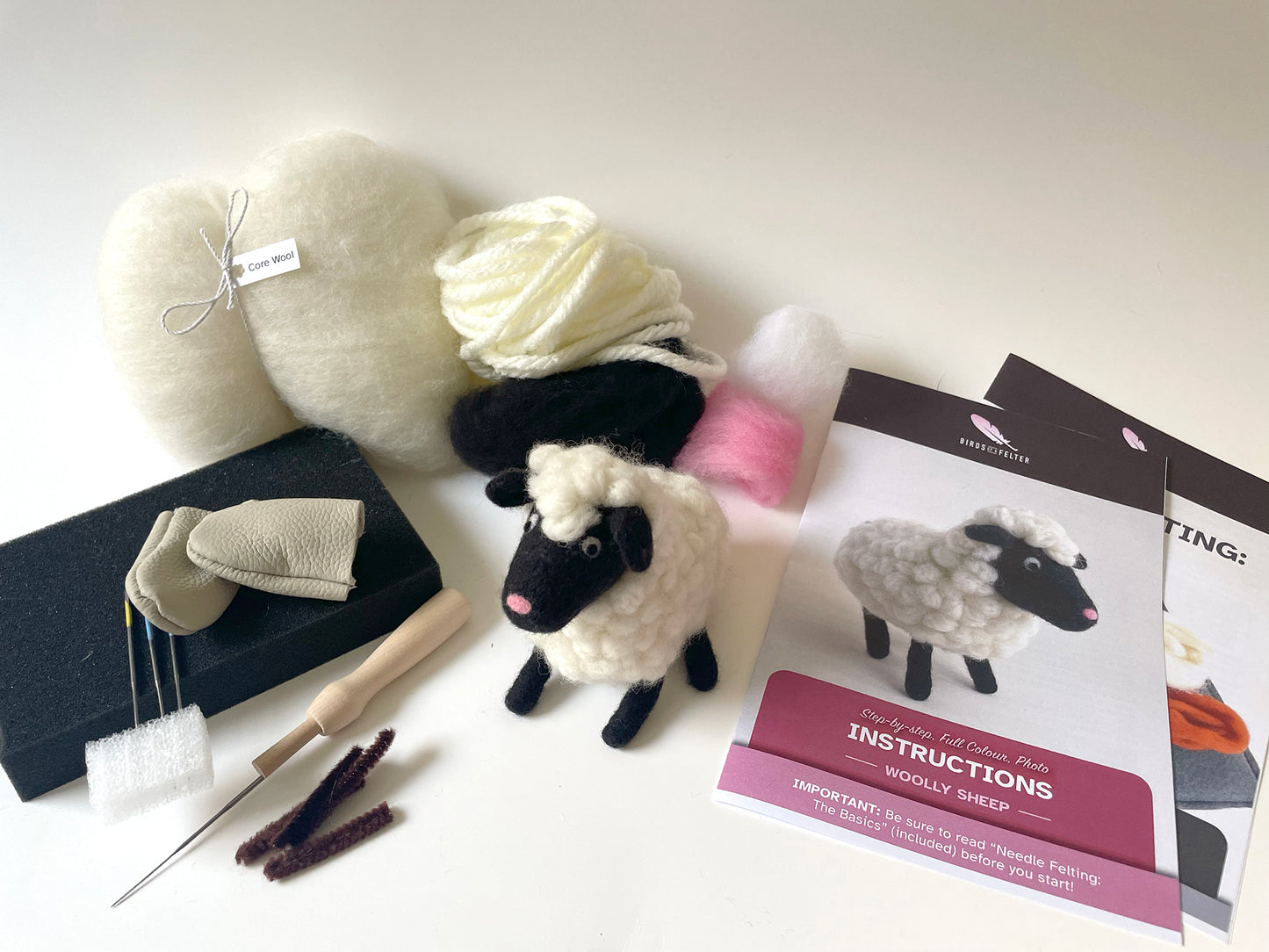 Shaggy Sheep Needle Felting Kit