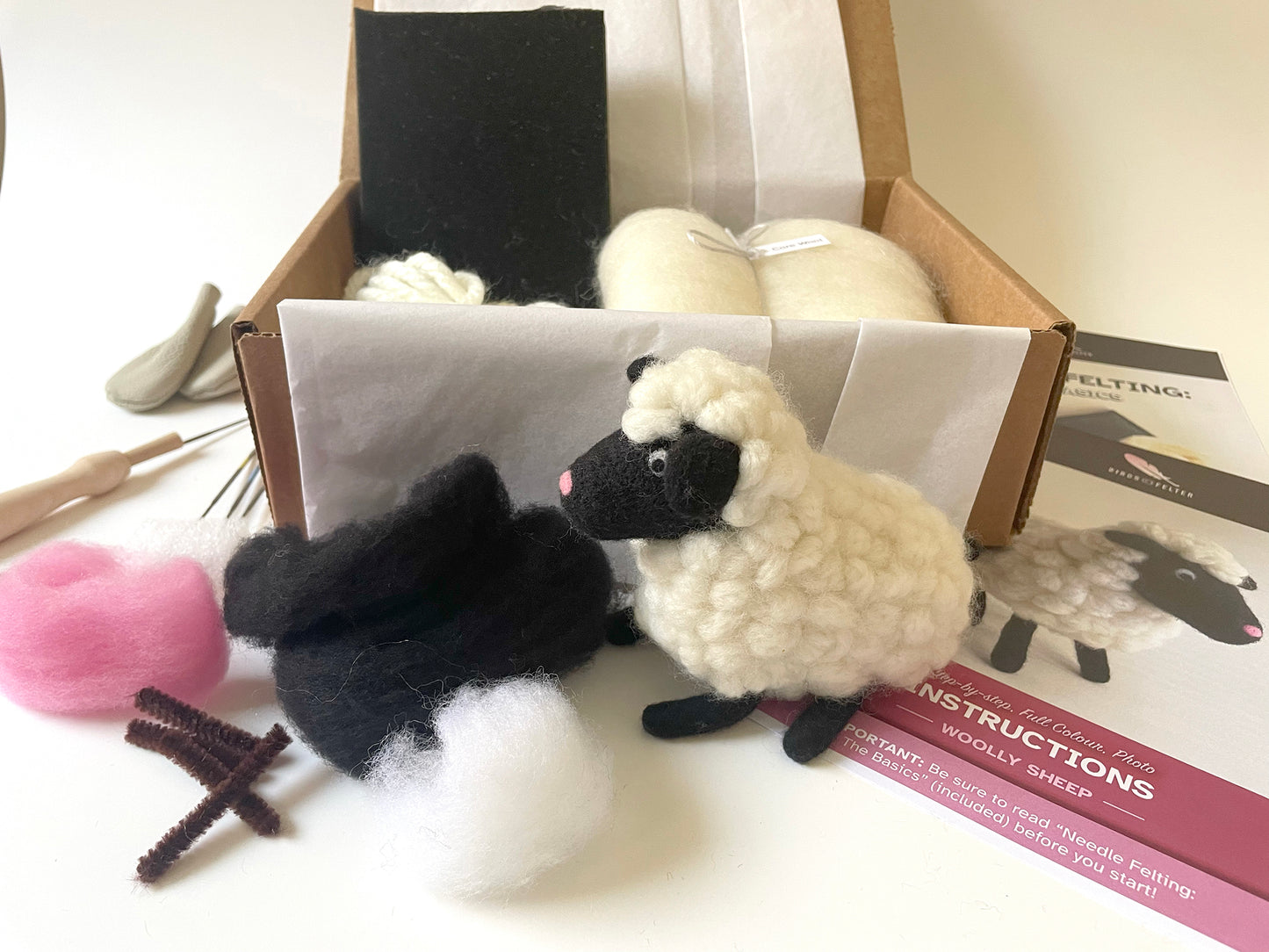 Shaggy Sheep Needle Felting Kit