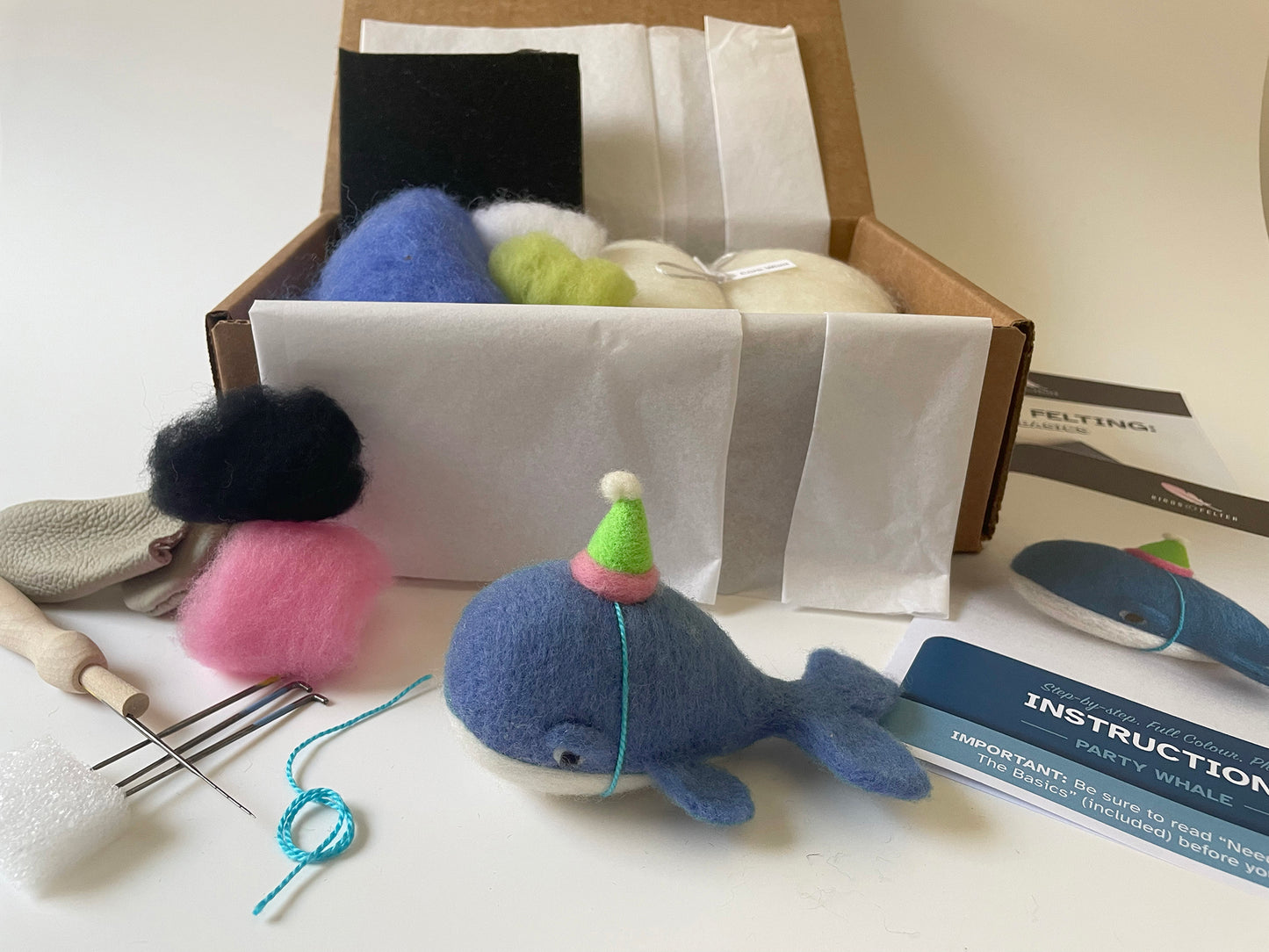 Whimsical Whale Needle Felting Kit